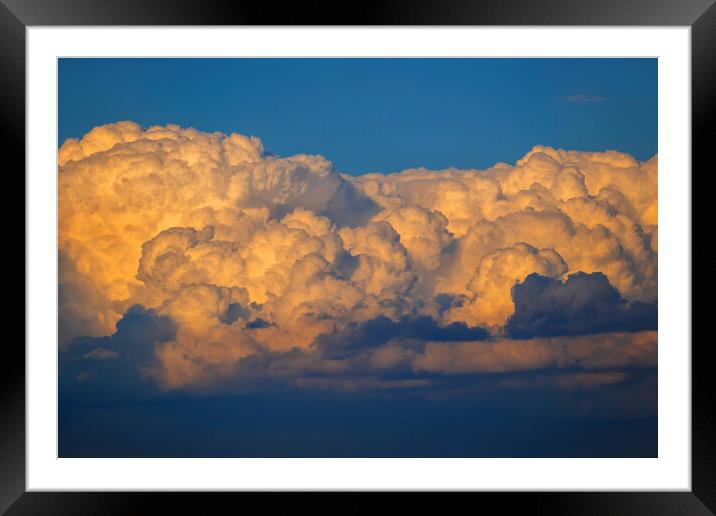 Sky With Cumulonimbus Cloud At Sunset Framed Mounted Print by Artur Bogacki