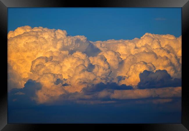 Sky With Cumulonimbus Cloud At Sunset Framed Print by Artur Bogacki