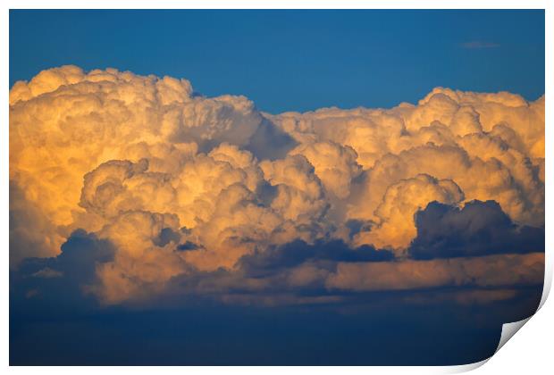 Sky With Cumulonimbus Cloud At Sunset Print by Artur Bogacki