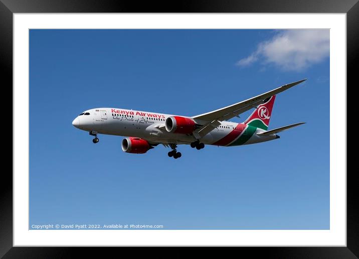 Kenya Airways Boeing 787 Dreamliner  Framed Mounted Print by David Pyatt