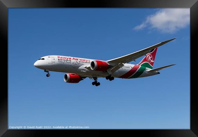 Kenya Airways Boeing 787 Dreamliner  Framed Print by David Pyatt