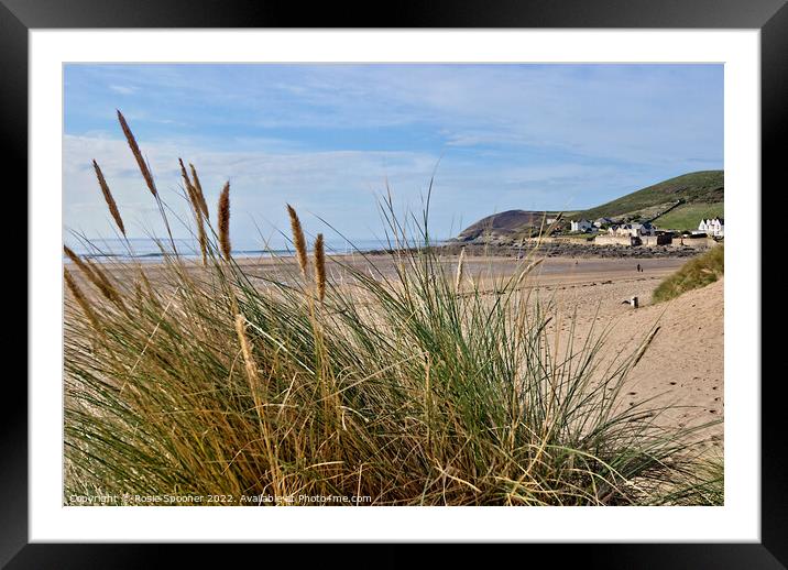 Croyde Bay from The Sand Dunes Framed Mounted Print by Rosie Spooner