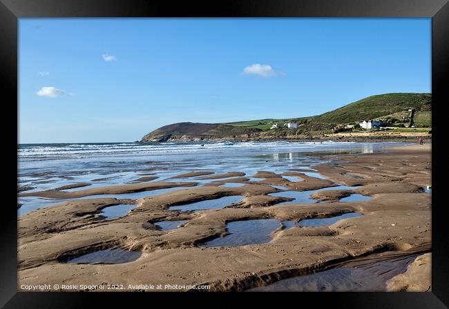 Puddles at low tide  Framed Print by Rosie Spooner