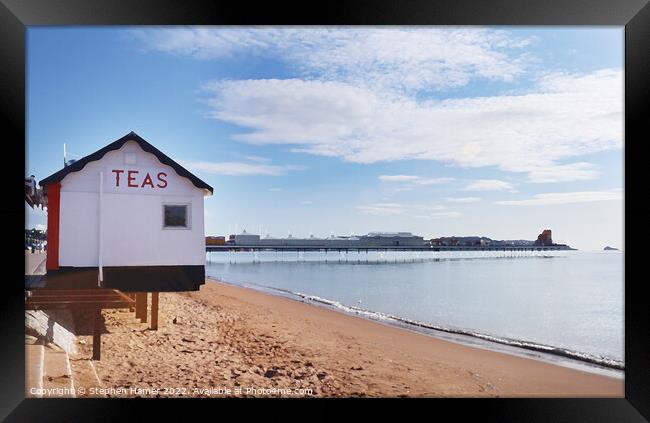 A Coastal Tea Haven Framed Print by Stephen Hamer