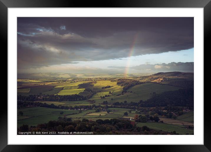 Rainbow in the Peak District Framed Mounted Print by Bob Kent