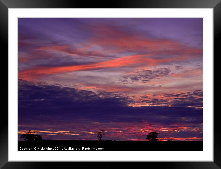 Capel-le-Ferne Sunset Framed Mounted Print by Nicky Vines