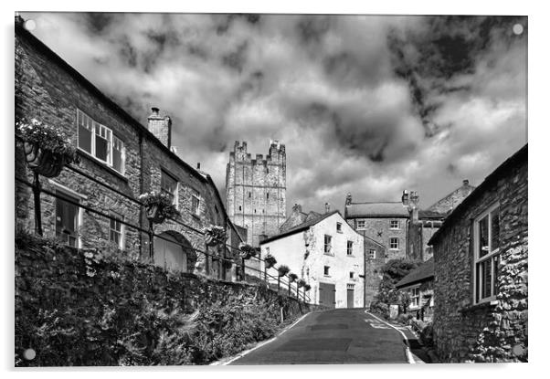 Richmond Castle from Millgate Acrylic by Darren Galpin