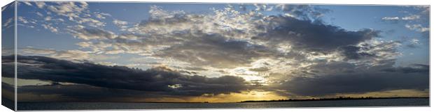 Sunset from Point Clear wide panorama Canvas Print by Gary Eason