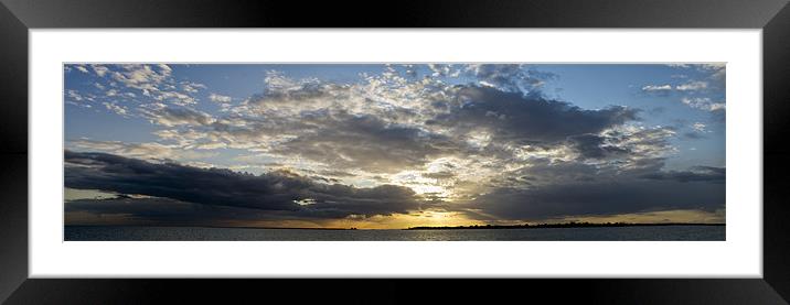 Sunset from Point Clear wide panorama Framed Mounted Print by Gary Eason