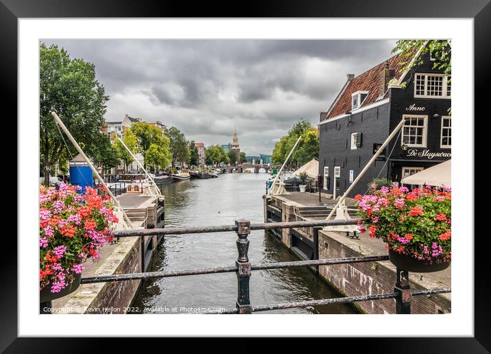 Oudeschans, Amsterdam, Netherlands Framed Mounted Print by Kevin Hellon