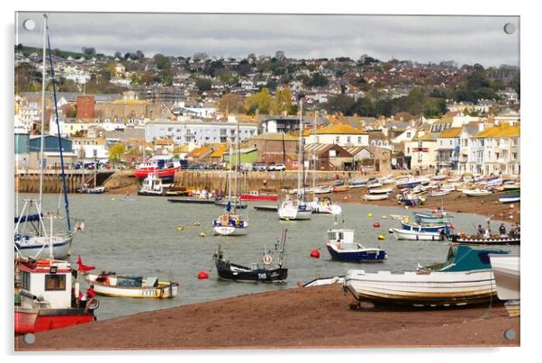 Teignmouth Harbour Devon Acrylic by Anthony Michael 