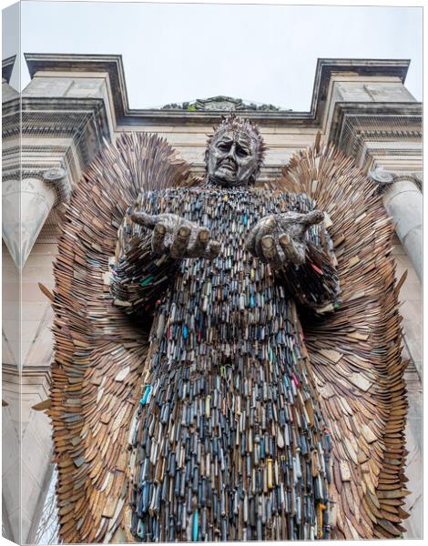 Knife Angel standing tall Canvas Print by Jason Wells