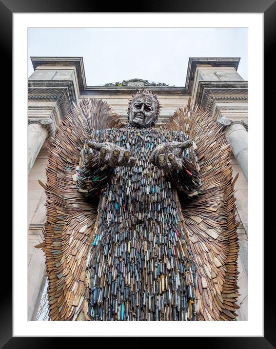 Knife Angel standing tall Framed Mounted Print by Jason Wells