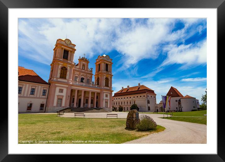 Gottweig Abbey (German name is Stift G?ttweig) in Krems region. Wachau valley. Austria. Framed Mounted Print by Sergey Fedoskin