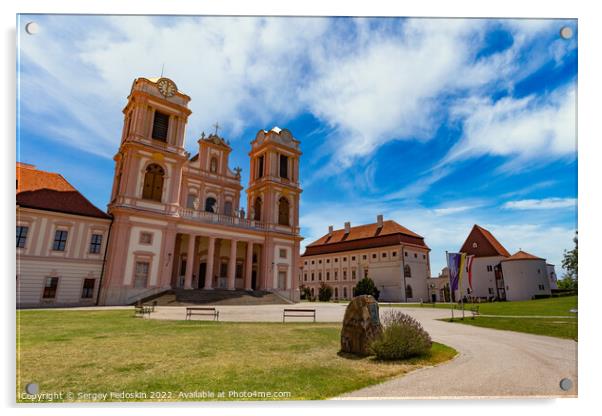Gottweig Abbey (German name is Stift G?ttweig) in Krems region. Wachau valley. Austria. Acrylic by Sergey Fedoskin