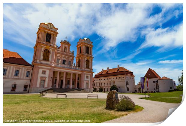 Gottweig Abbey (German name is Stift G?ttweig) in Krems region. Wachau valley. Austria. Print by Sergey Fedoskin