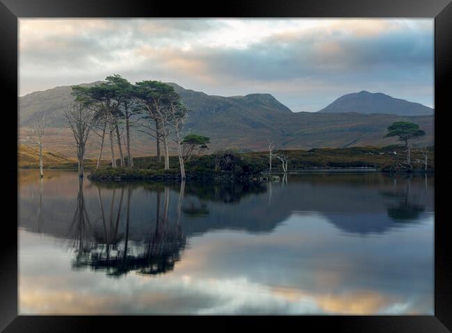 Reflections on Loch Assynt Framed Print by Anthony McGeever