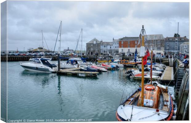 Padstow Harbour Cornwall Canvas Print by Diana Mower