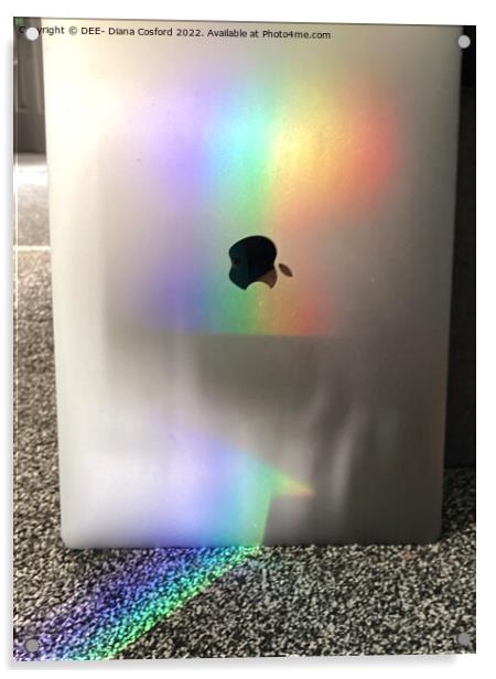 Rainbow APPLE  Acrylic by DEE- Diana Cosford