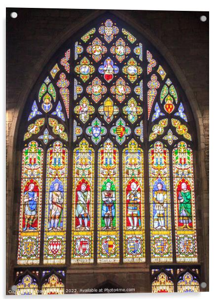 St Laurence Church Ludlow Stained Glass Window Acrylic by David Morton