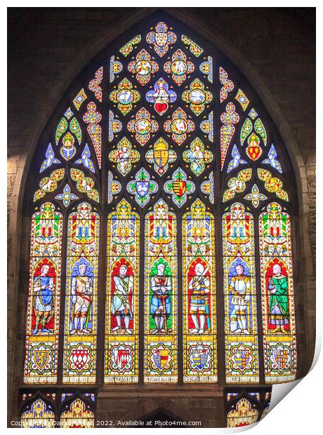 St Laurence Church Ludlow Stained Glass Window Print by David Morton