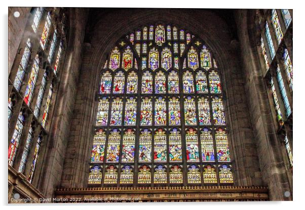 St Laurence Church Ludlow East Stained Glass Window Acrylic by David Morton