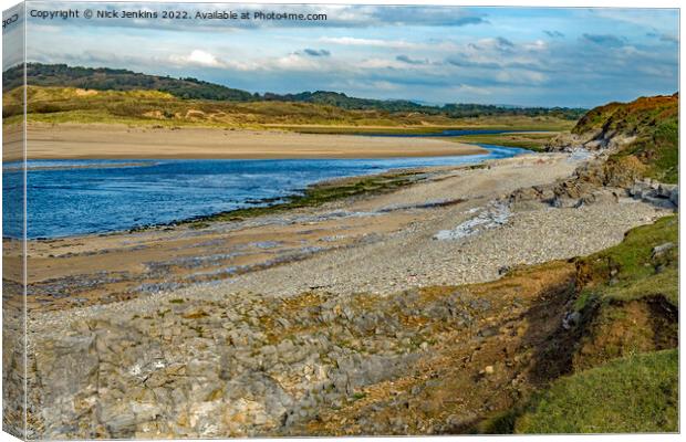 The River Ogmore at Ogmore by Sea Canvas Print by Nick Jenkins