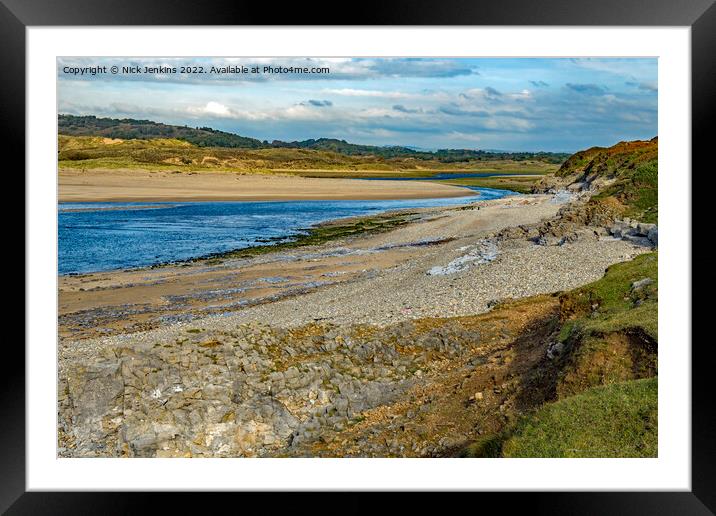 The River Ogmore at Ogmore by Sea Framed Mounted Print by Nick Jenkins