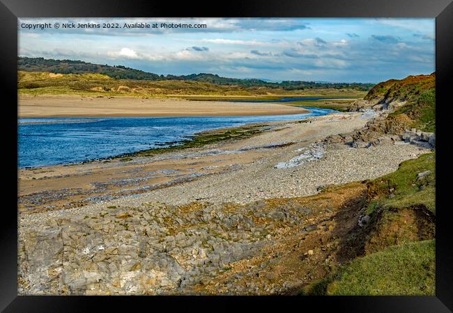 The River Ogmore at Ogmore by Sea Framed Print by Nick Jenkins