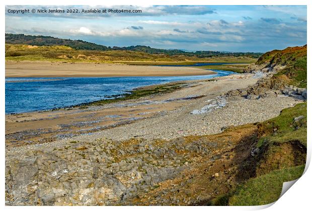 The River Ogmore at Ogmore by Sea Print by Nick Jenkins