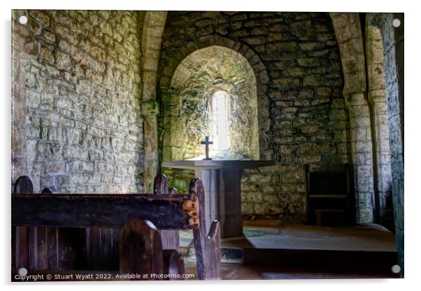 St Aldhelm's Chapel Acrylic by Stuart Wyatt