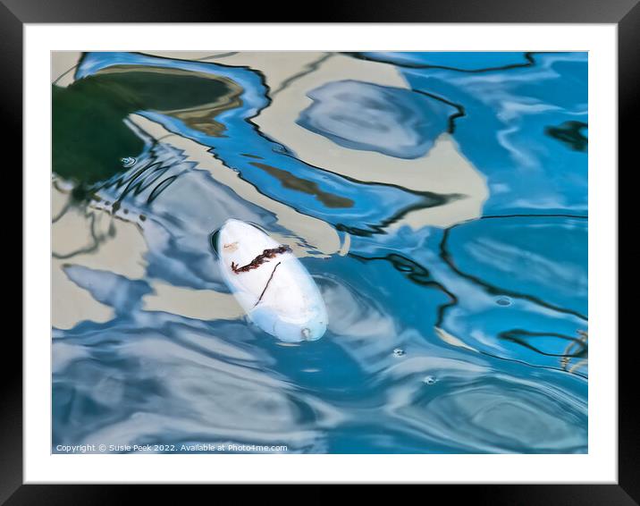 Floating Cuttlefish Bone with Abstract Reflections Framed Mounted Print by Susie Peek