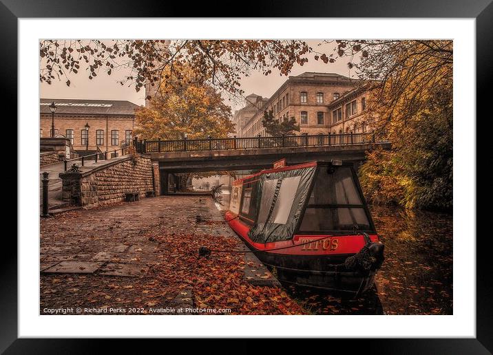 Autumn morning at Saltaire Framed Mounted Print by Richard Perks