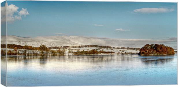 Snow Over The Ochil Hills Canvas Print by Aj’s Images