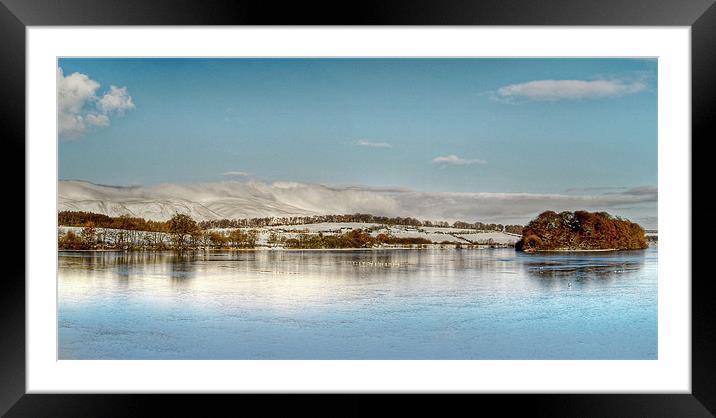 Snow Over The Ochil Hills Framed Mounted Print by Aj’s Images