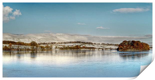 Snow Over The Ochil Hills Print by Aj’s Images