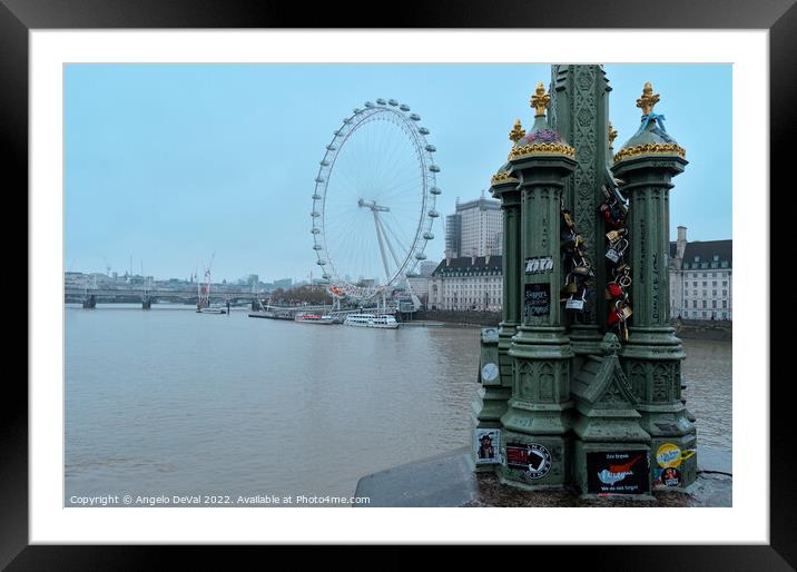 Westminster Bridge London Framed Mounted Print by Angelo DeVal