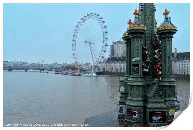 Westminster Bridge London Print by Angelo DeVal