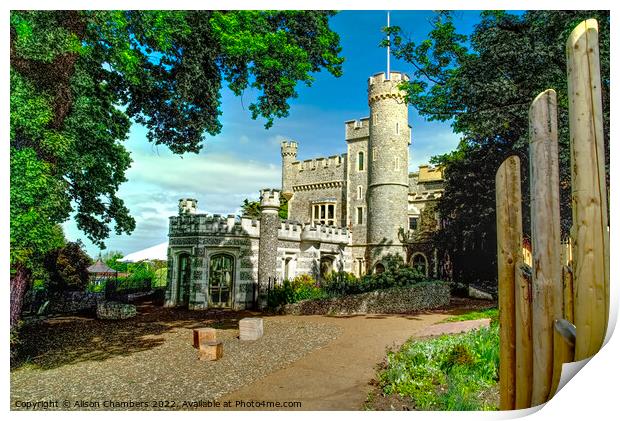 Whitstable Castle Print by Alison Chambers