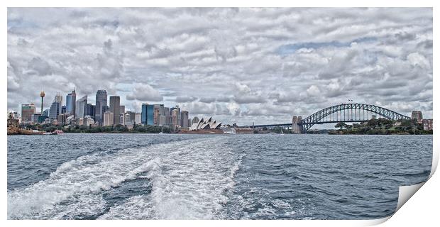 Sydney harbour, ferry view (Abstract ) Print by Allan Durward Photography