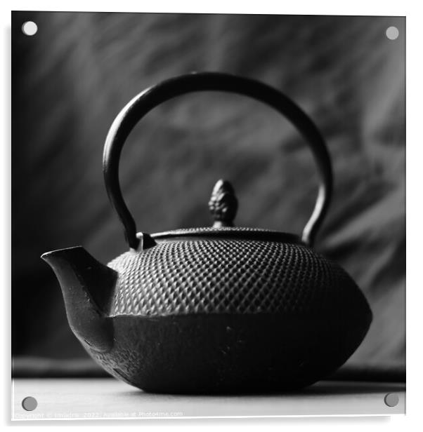 The Black Teapot, Monochrome  Acrylic by Imladris 