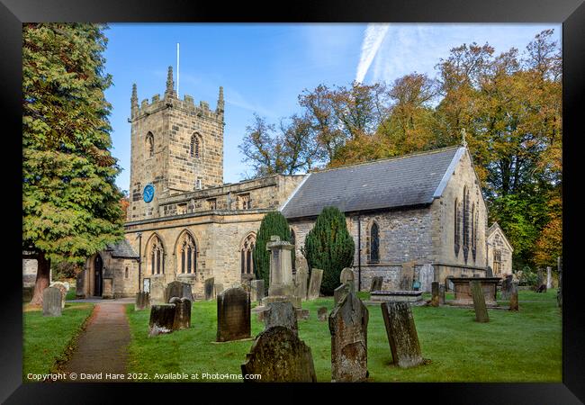 St Lawrence's Church, Eyam. Framed Print by David Hare