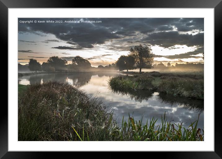 Beautiful autumn sunrise Framed Mounted Print by Kevin White