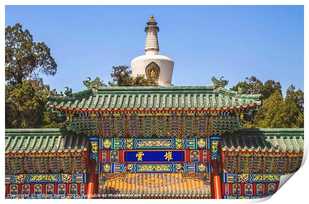 Cloud Gate Stupa Beihai Park Beijing China Print by William Perry