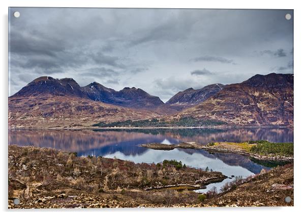 Mountains Of Torridon Scotland Acrylic by Derek Beattie