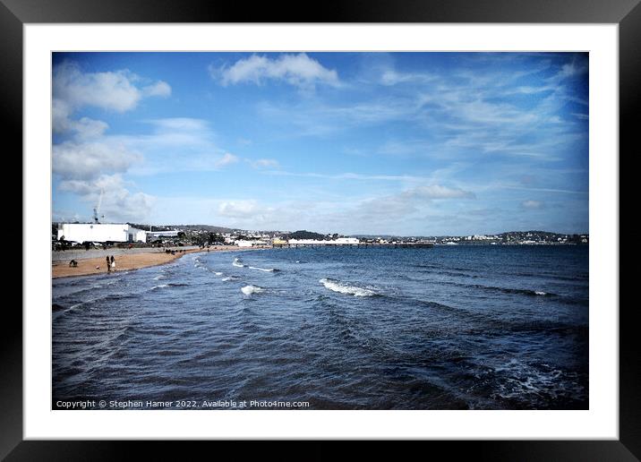 The Majestic Paignton Seafront Framed Mounted Print by Stephen Hamer