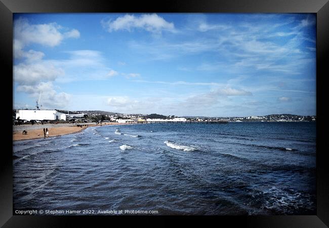 The Majestic Paignton Seafront Framed Print by Stephen Hamer