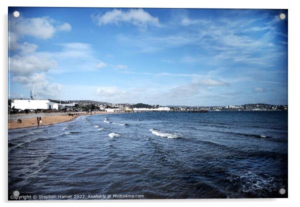 The Majestic Paignton Seafront Acrylic by Stephen Hamer