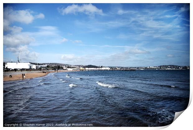The Majestic Paignton Seafront Print by Stephen Hamer