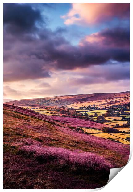 Dramatic Sky Over The Yorkshire Dales Print by Adam Kelly